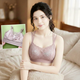 INTIMO SECRETS Women’s Plus-Size Lace Lounge Bra – Quick-Dry, Stretch, Solid Color