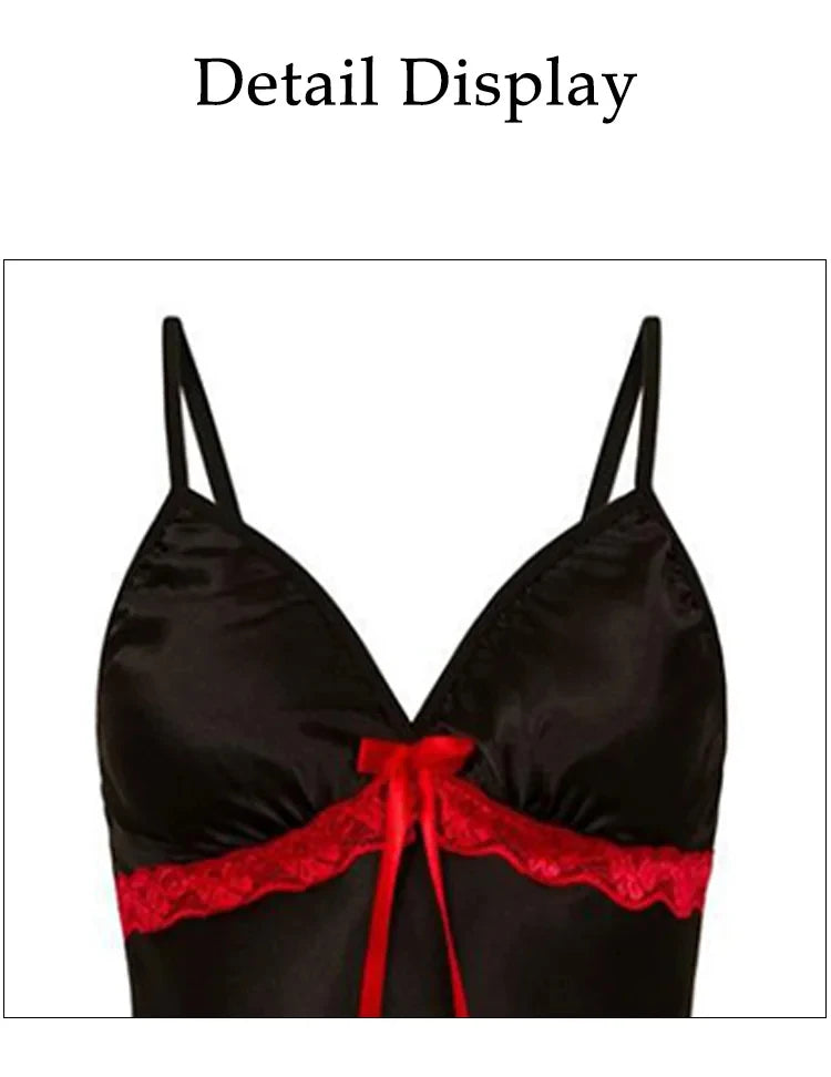 Women Sexy Sleepwear Silk Satin Nightwear Slip Dress Sleeveless Pajamas Nightgown Plus Size Nightwear Comfortable