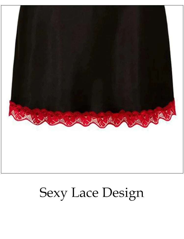 Women Sexy Sleepwear Silk Satin Nightwear Slip Dress Sleeveless Pajamas Nightgown Plus Size Nightwear Comfortable