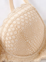 INTIMO SECRETS Women’s Sexy Lace Breathable Bra Steel Ring Top Support B C D Cups