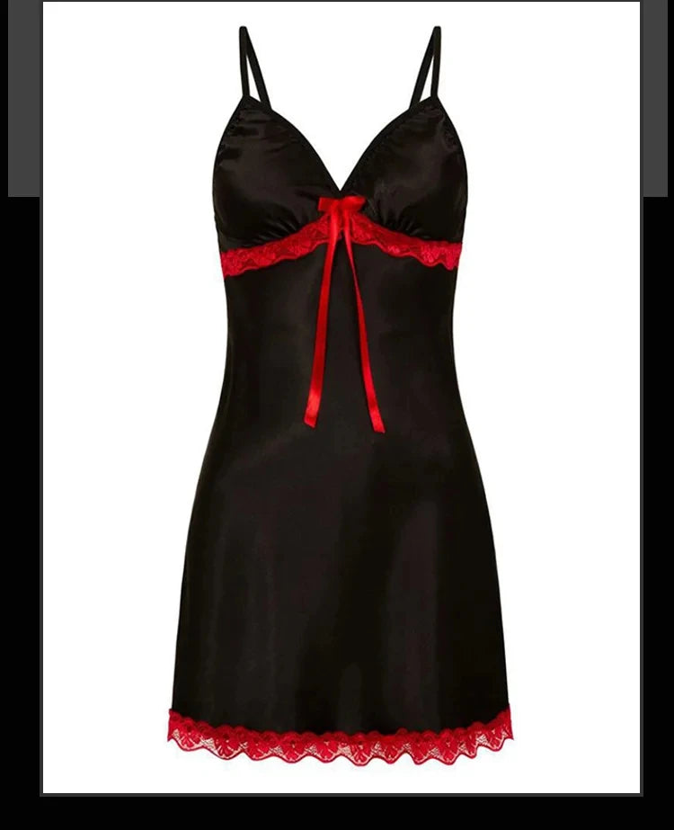 Women Sexy Sleepwear Silk Satin Nightwear Slip Dress Sleeveless Pajamas Nightgown Plus Size Nightwear Comfortable