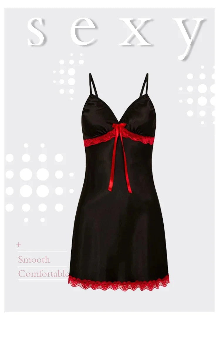 Women Sexy Sleepwear Silk Satin Nightwear Slip Dress Sleeveless Pajamas Nightgown Plus Size Nightwear Comfortable