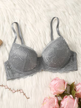 INTIMO SECRETS Women’s Sexy Lace Underwire Bra – 3/4 Cup, Support & Gather