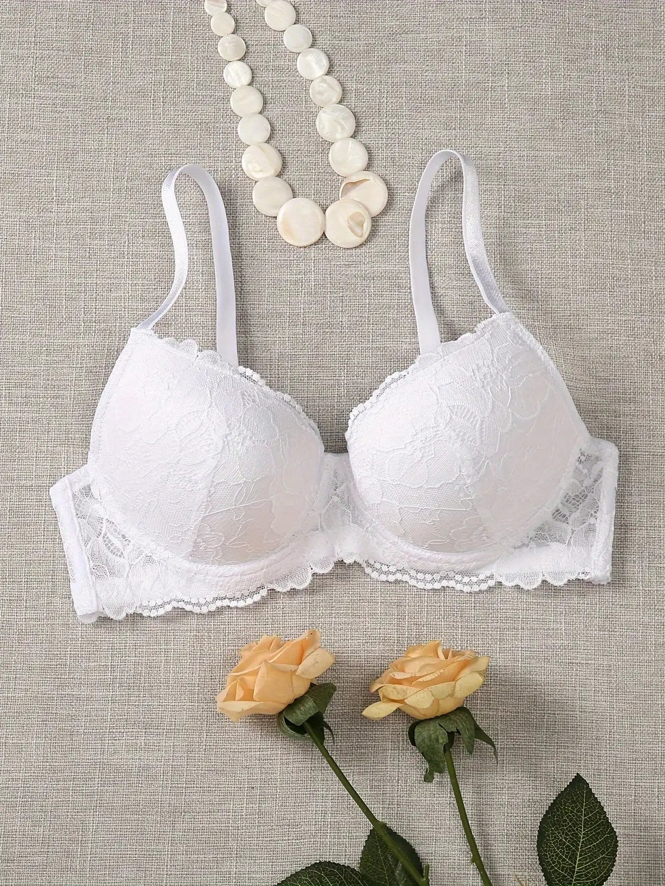 INTIMO SECRETS Women’s Sexy Lace Underwire Bra – 3/4 Cup, Support & Gather