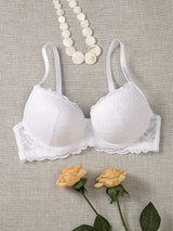 INTIMO SECRETS Women’s Sexy Lace Underwire Bra – 3/4 Cup, Support & Gather