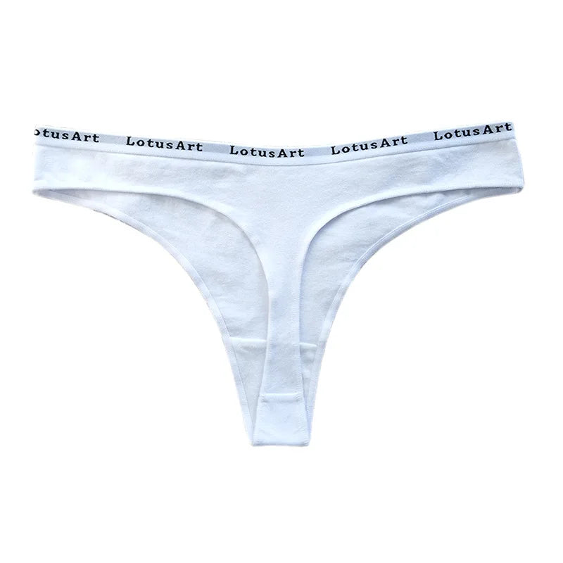 INTIMO SECRETS Women’s Cotton Thong – Sexy Low-Rise G-String Underwear M-XL