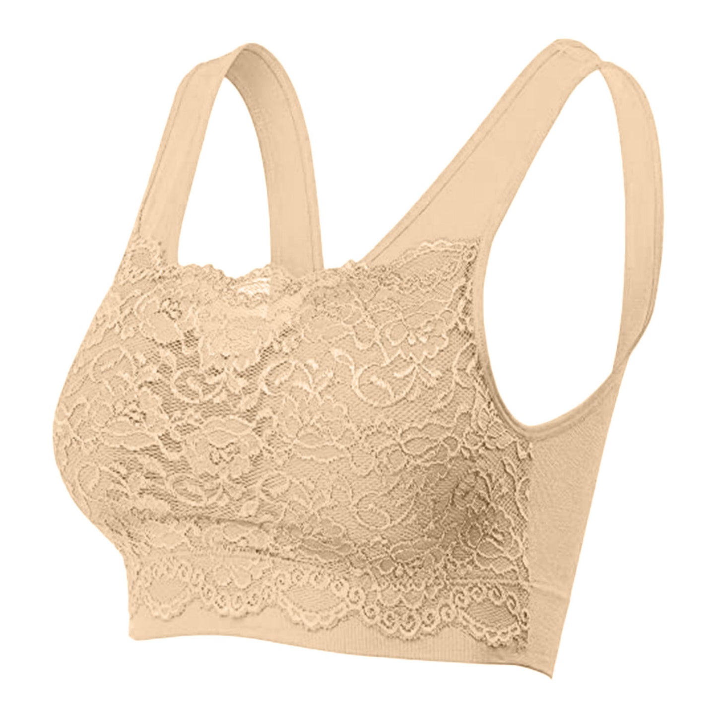 INTIMO SECRETS Women’s Seamless Lace Push-Up Bra – Stylish Bralette & Active Top