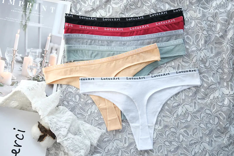 INTIMO SECRETS Women’s Cotton Thong – Sexy Low-Rise G-String Underwear M-XL
