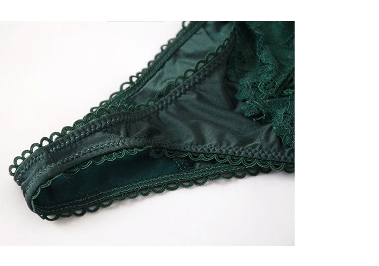 INTIMO SECRETS Women’s Sexy Lace Thong – Low-Waist G-String, Breathable Embroidered Panties