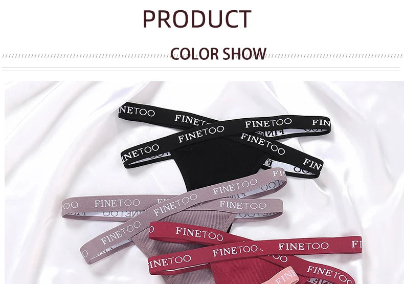 INTIMO SECRETS 2PCS Cotton Thongs – Sexy Cross-Strap G-String Underwear for Women