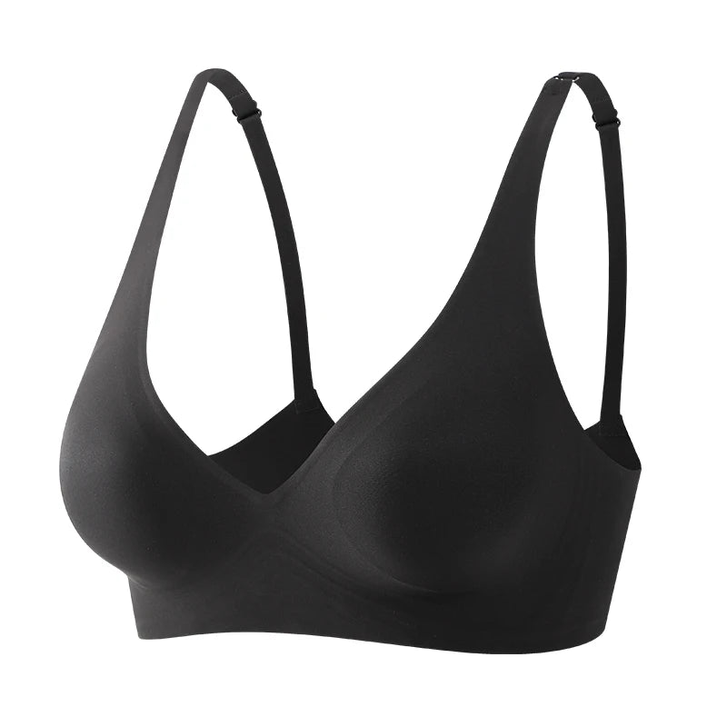 INTIMO SECRETS Soft Wireless Deep V Bra – Sexy Padded Bralette