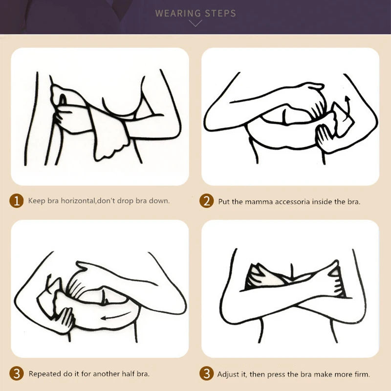 INTIMO SECRETS Women’s Sexy Silicone Push-Up Bra – Invisible Self-Adhesive Nipple Covers & Bralette Pads