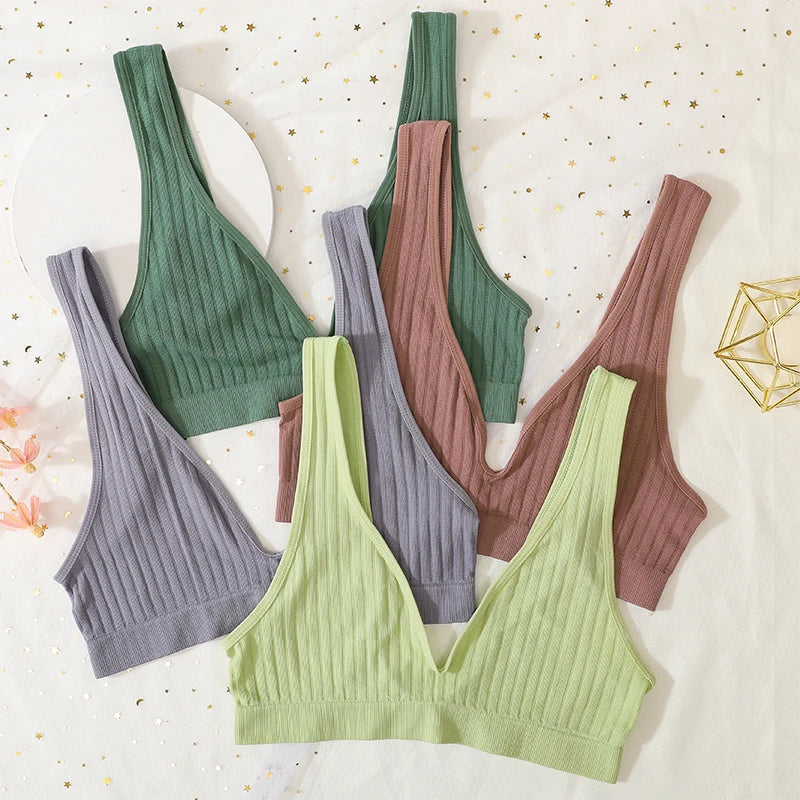 INTIMO SECRETS 3-Piece Push-Up Bra Set – Deep V, Low Back, Seamless Solid Color