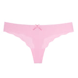 INTIMO SECRETS Women’s Sexy Thong – Seamless Invisible G-String, Ruffle T-Back Underwear