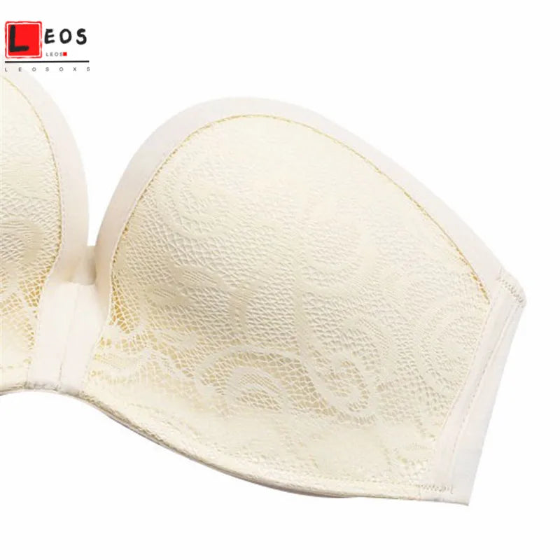 INTIMO SECRETS Women’s Strapless Sexy Bra – Invisible Seamless Push-Up Wireless Bralette for Wedding Dress