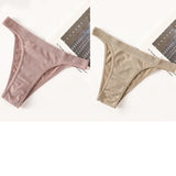 INTIMO SECRETS 2-Pack Brazilian G-String Set – Seamless High-Leg Thong with 100% Cotton Gusset & Sporty Wide Waistband