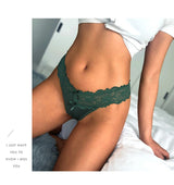 INTIMO SECRETS Women’s Sexy Lace Thong – Low-Waist G-String, Breathable Embroidered Panties