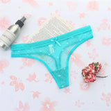 INTIMO SECRETS Sexy Lace Leaves Transparent G-String – Sheer T-Back Thong with Button Detail & Cotton Comfort