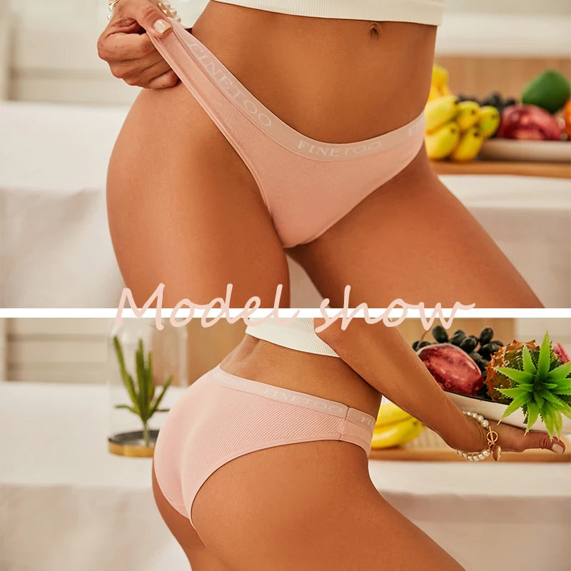 2Pcs/Set M-XXL Cotton Panties for Women Letter Belt Briefs Sexy Low Rise Underwear Ladies Panty Girl Big Size Intimates Lingerie