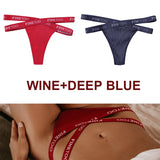 INTIMO SECRETS 2PCS Cotton Thongs – Sexy Cross-Strap G-String Underwear for Women
