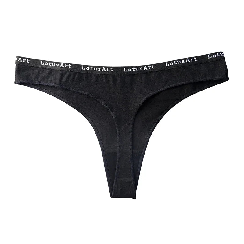 INTIMO SECRETS Women’s Cotton Thong – Sexy Low-Rise G-String Underwear M-XL