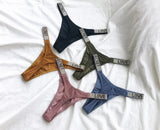 INTIMO SECRETS Rhinestone Letter G-String - Sexy Diamond Fitness Thong