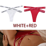 INTIMO SECRETS 2PCS Cotton Thongs – Sexy Cross-Strap G-String Underwear for Women
