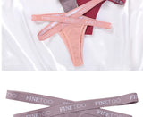 INTIMO SECRETS 2PCS Cotton Thongs – Sexy Cross-Strap G-String Underwear for Women