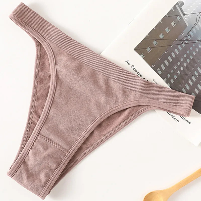 INTIMO SECRETS 2-Pack Brazilian G-String Set – Seamless High-Leg Thong with 100% Cotton Gusset & Sporty Wide Waistband