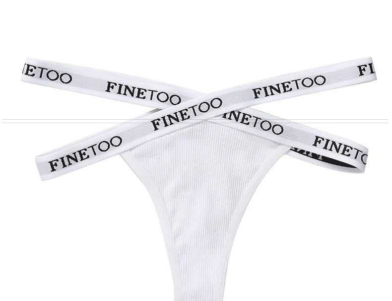 INTIMO SECRETS 2PCS Cotton Thongs – Sexy Cross-Strap G-String Underwear for Women