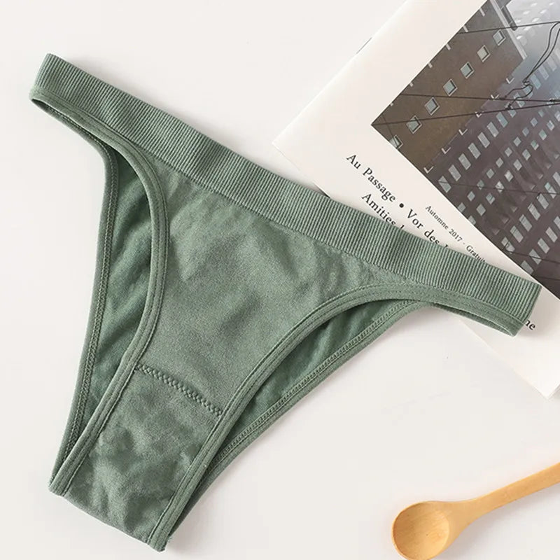 INTIMO SECRETS 2-Pack Brazilian G-String Set – Seamless High-Leg Thong with 100% Cotton Gusset & Sporty Wide Waistband