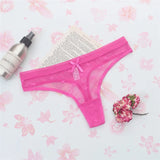 INTIMO SECRETS Sexy Lace Leaves Transparent G-String – Sheer T-Back Thong with Button Detail & Cotton Comfort