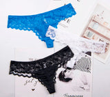 INTIMO SECRETS Sexy Lace Leaves Transparent G-String – Sheer T-Back Thong with Button Detail & Cotton Comfort