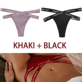 INTIMO SECRETS 2PCS Cotton Thongs – Sexy Cross-Strap G-String Underwear for Women