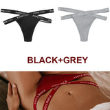 INTIMO SECRETS 2PCS Cotton Thongs – Sexy Cross-Strap G-String Underwear for Women