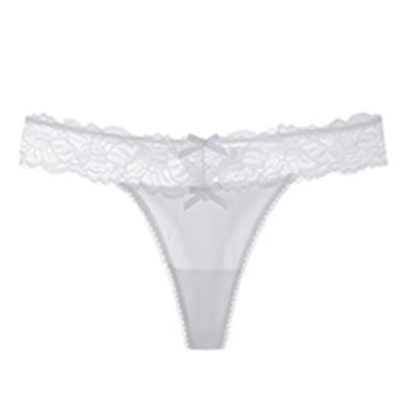 INTIMO SECRETS Women’s Sexy Lace Thong – Low-Waist G-String, Breathable Embroidered Panties