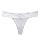 INTIMO SECRETS Women’s Sexy Lace Thong – Low-Waist G-String, Breathable Embroidered Panties