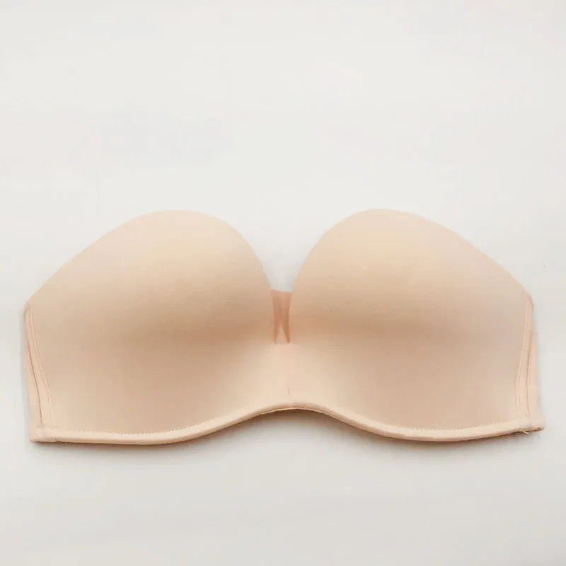 INTIMO SECRETS Women’s Strapless Sexy Bra – Invisible Seamless Push-Up Wireless Bralette for Wedding Dress