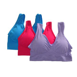 INTIMO SECRETS Women’s Plus-Size Seamless Push-Up Bra – 3PCS Wireless Fitness Set