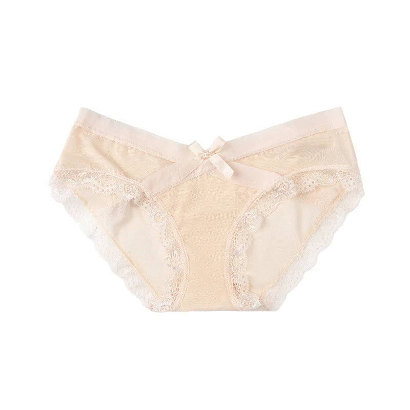 INTIMO SECRETS Sexy Lace Mesh Panties - Low-Rise Floral Lingerie Briefs