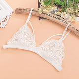 INTIMO SECRETS Women’s Transparent Lace Bra – Sexy Invisible Wire-Free Floral Bralette