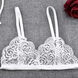 INTIMO SECRETS Women’s Transparent Lace Bra – Sexy Invisible Wire-Free Floral Bralette