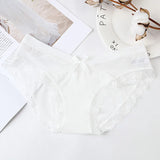 INTIMO SECRETS Sexy Lace Mesh Panties - Low-Rise Floral Lingerie Briefs