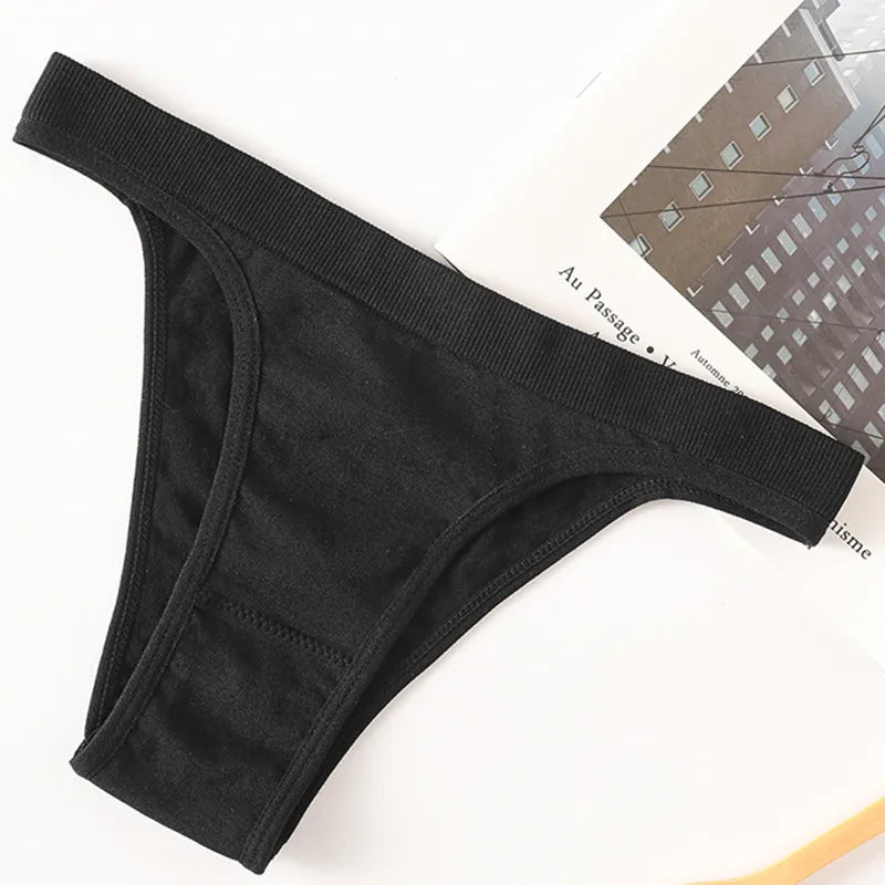 INTIMO SECRETS 2-Pack Brazilian G-String Set – Seamless High-Leg Thong with 100% Cotton Gusset & Sporty Wide Waistband