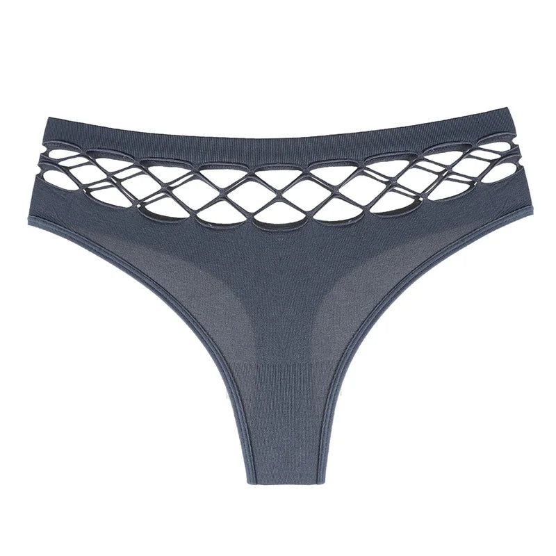 INTIMO SECRETS Women’s Hollow-Out Seamless G-String – Sexy Mid-Waist Panties