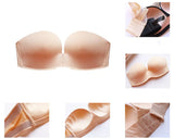 INTIMO SECRETS Women’s Strapless Sexy Bra – Invisible Seamless Push-Up Wireless Bralette for Wedding Dress