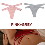 INTIMO SECRETS 2PCS Cotton Thongs – Sexy Cross-Strap G-String Underwear for Women