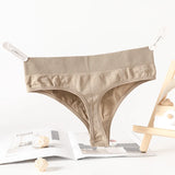 2PCS/Set Seamless G-String Panties Women Thongs Sexy Panty Lingerie Solid Color Female High Waist Thongs Women's Underwear