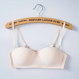 INTIMO SECRETS Women’s Invisible Strapless Bralette – 1/2 Cup Seamless Sexy Bra for Party & Wedding