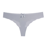 INTIMO SECRETS Women’s Sexy Thong – Seamless Invisible G-String, Ruffle T-Back Underwear